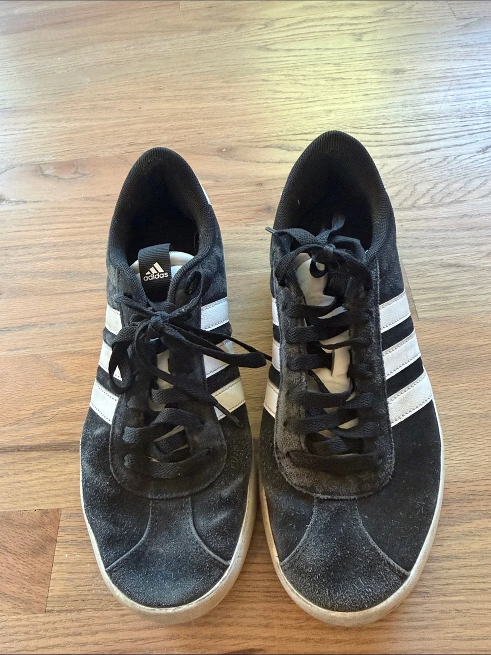 adidas Black Suede 3-Stripe Sneakers Men’s 8.5